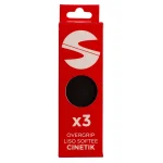 Обмотка для ракетки SOFTEE CINETIK, гладка, чорна, 3 шт