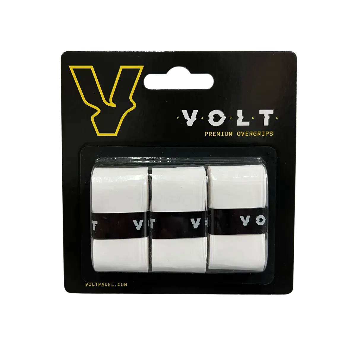 Обмотка для ракетки VOLT Premium Overgrips, біла, комплект із 3 штук