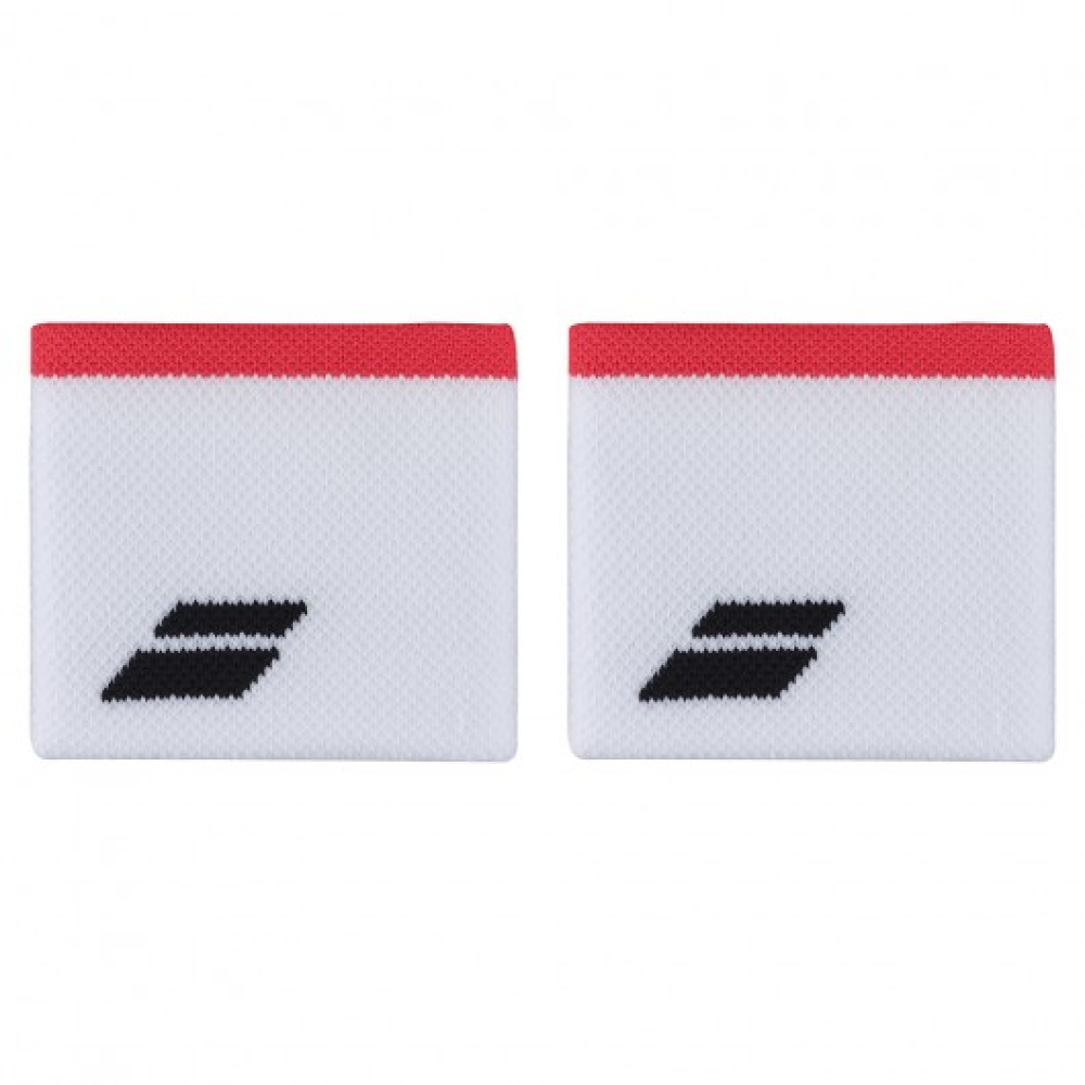 Напульсники Babolat Logo White/Strike Red